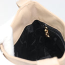 Salvatore Ferragamo Gancini Shoulder Bag Leather Beige Gold Auth 197467-20