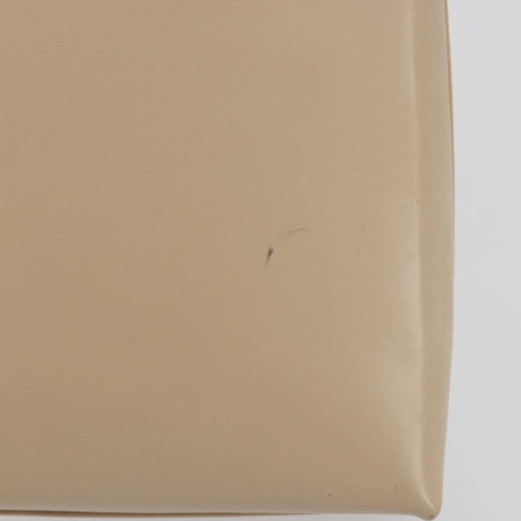 Salvatore Ferragamo Gancini Shoulder Bag Leather Beige Gold Auth 197467