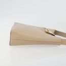 Salvatore Ferragamo Gancini Shoulder Bag Leather Beige Gold Auth 197467-4