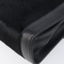 Salvatore Ferragamo Gancini Shoulder Bag Harako leather Black Gold Auth 197468A-17