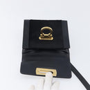 Salvatore Ferragamo Gancini Shoulder Bag Harako leather Black Gold Auth 197468A-8