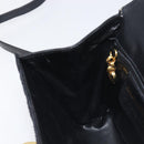 Salvatore Ferragamo Gancini Shoulder Bag Harako leather Black Gold Auth 197468A-21