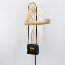 Salvatore Ferragamo Gancini Shoulder Bag Harako leather Black Gold Auth 197468A-23