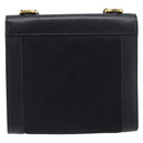 Salvatore Ferragamo Gancini Shoulder Bag Harako leather Black Gold Auth 197468A-2