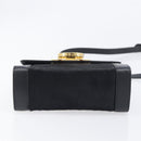 Salvatore Ferragamo Gancini Shoulder Bag Harako leather Black Gold Auth 197468A-5