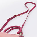 Miu Miu Hand Bag Leather 2way Pink Gold Auth 197469A-15