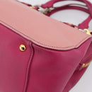Miu Miu Hand Bag Leather 2way Pink Gold Auth 197469A-17