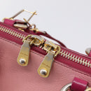 Miu Miu Hand Bag Leather 2way Pink Gold Auth 197469A-10