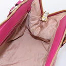 Miu Miu Hand Bag Leather 2way Pink Gold Auth 197469A-20