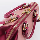 Miu Miu Hand Bag Leather 2way Pink Gold Auth 197469A-6