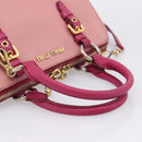 Miu Miu Hand Bag Leather 2way Pink Gold Auth 197469A-7