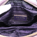 PRADA Shoulder Bag Leather Purple Gold Auth 197470-17