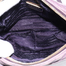 PRADA Shoulder Bag Leather Purple Gold Auth 197470-18