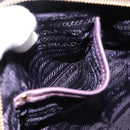 PRADA Shoulder Bag Leather Purple Gold Auth 197470-21