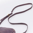 PRADA Shoulder Bag Leather Purple Gold Auth 197470-8