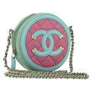 CHANEL Chain CC Filigree Matelasse Bag Caviar Skin Pink Gold CC Auth 197471A-1