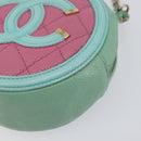 CHANEL Chain CC Filigree Matelasse Bag Caviar Skin Pink Gold CC Auth 197471A-15