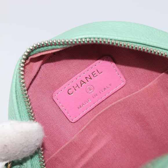 CHANEL Chain CC Filigree Matelasse Bag Caviar Skin Pink Gold CC Auth 197471A