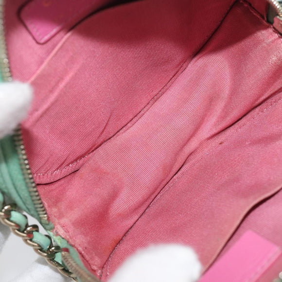 CHANEL Chain CC Filigree Matelasse Bag Caviar Skin Pink Gold CC Auth 197471A
