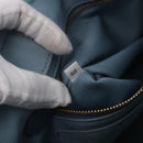 PRADA Hand Bag Straw 2way Light Blue Gold Auth 197472A-10