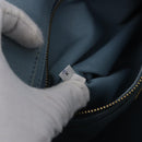 PRADA Hand Bag Straw 2way Light Blue Gold Auth 197472A-11