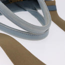 PRADA Hand Bag Straw 2way Light Blue Gold Auth 197472A-7