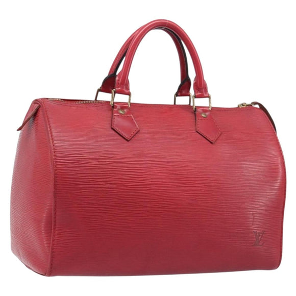 LOUIS VUITTON Epi Speedy 30 Hand Bag Castilian Red M43007 LV Auth 197473