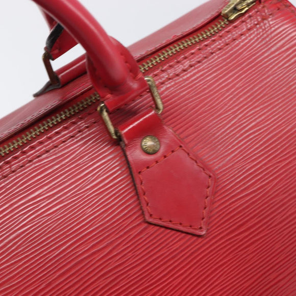 LOUIS VUITTON Epi Speedy 30 Hand Bag Castilian Red M43007 LV Auth 197473