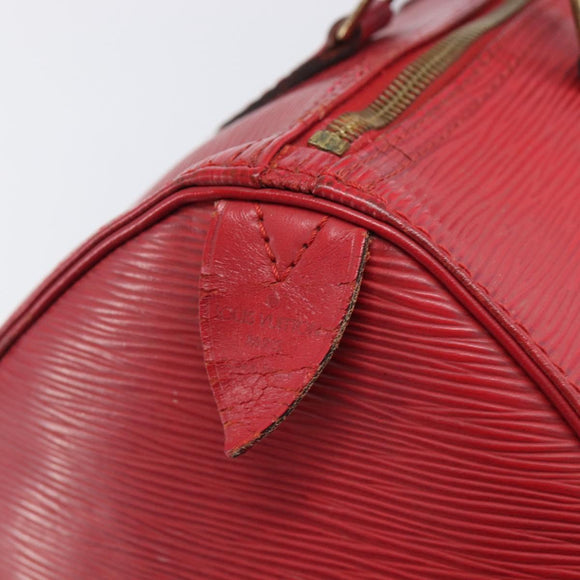 LOUIS VUITTON Epi Speedy 30 Hand Bag Castilian Red M43007 LV Auth 197473