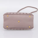 Miu Miu Matelasse Hand Bag Leather 2way Gray Gold Auth 197475A-5