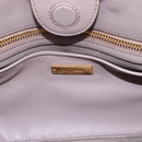 Miu Miu Matelasse Hand Bag Leather 2way Gray Gold Auth 197475A-18