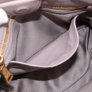 Miu Miu Matelasse Hand Bag Leather 2way Gray Gold Auth 197475A-21