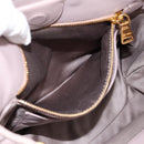 Miu Miu Matelasse Hand Bag Leather 2way Gray Gold Auth 197475A-23