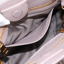 Miu Miu Matelasse Hand Bag Leather 2way Gray Gold Auth 197475A-24