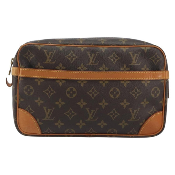 LOUIS VUITTON Monogram Compiegne 28 Clutch Bag M51845 LV Auth 197477