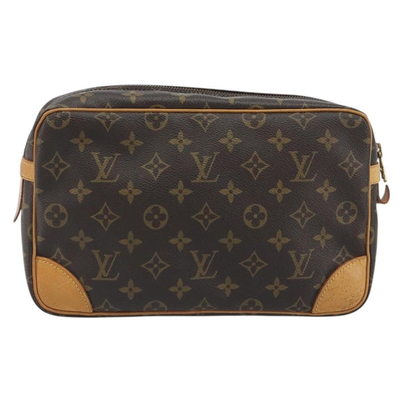 LOUIS VUITTON Monogram Compiegne 28 Clutch Bag M51845 LV Auth 197477