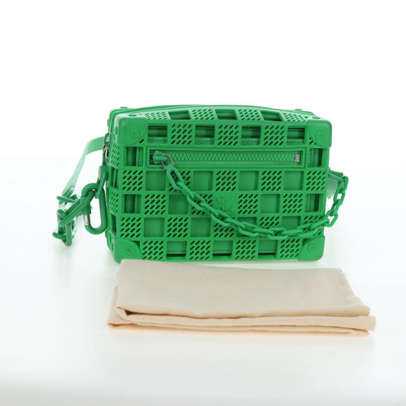 LOUIS VUITTON Mini Soft Trunk Shoulder Bag Rubber Green M23142 LV Auth 197479SAM