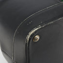 GUCCI Web Sherry Line Boston Bag Leather Black Gold Auth 197480-11