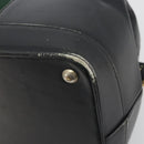 GUCCI Web Sherry Line Boston Bag Leather Black Gold Auth 197480-12
