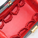 GUCCI Web Sherry Line Boston Bag Leather Black Gold Auth 197480-18