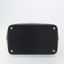 GUCCI Web Sherry Line Boston Bag Leather Black Gold Auth 197480-9