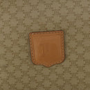 CELINE Macadam Canvas Boston Bag PVC Beige Gold Auth 197482A-19
