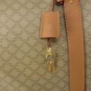 CELINE Macadam Canvas Boston Bag PVC Beige Gold Auth 197482A-9