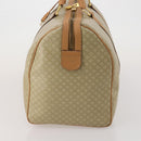 CELINE Macadam Canvas Boston Bag PVC Beige Gold Auth 197482A-3