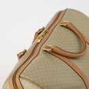 CELINE Macadam Canvas Boston Bag PVC Beige Gold Auth 197482A-6