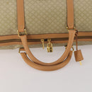 CELINE Macadam Canvas Boston Bag PVC Beige Gold Auth 197482A-7