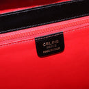CELINE Shoulder Bag Leather Black Gold Auth 197483A-15
