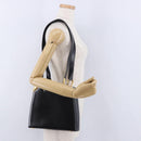 CELINE Shoulder Bag Leather Black Gold Auth 197483A-22