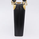 CELINE Shoulder Bag Leather Black Gold Auth 197483A-5