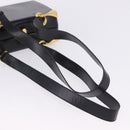 CELINE Shoulder Bag Leather Black Gold Auth 197483A-7